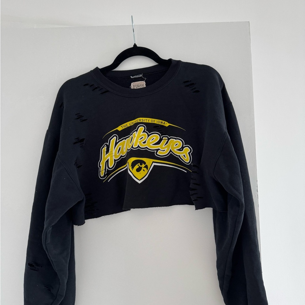 University of Iowa cropped crewneck